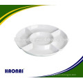 Shinny elegant ceramic white plate for restaurant hotel